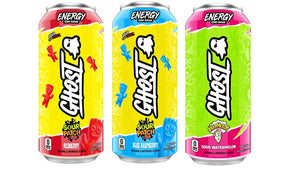 Ghost Energy Ready to Drink 16 Ounce Cans (Sour Patch Kids/Warheads Variety Pack, 12 Cans)