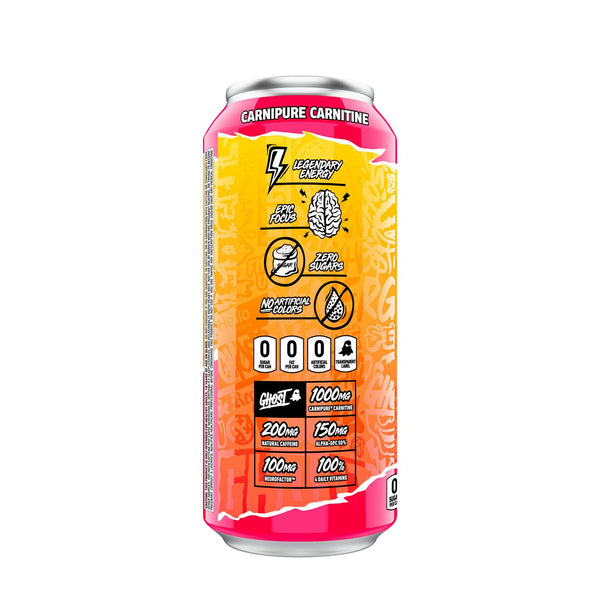 Ghost Energy Drink Strawbango Margarita - 16 Fl Oz Cans - Pack of 12 - Tropical Strawberry Flavor, Boosts Energy, Perfect for On-the-Go Refreshment!
