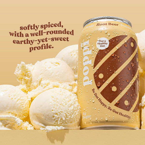 poppi Root Beer Prebiotic Soda Single, 12 FZ