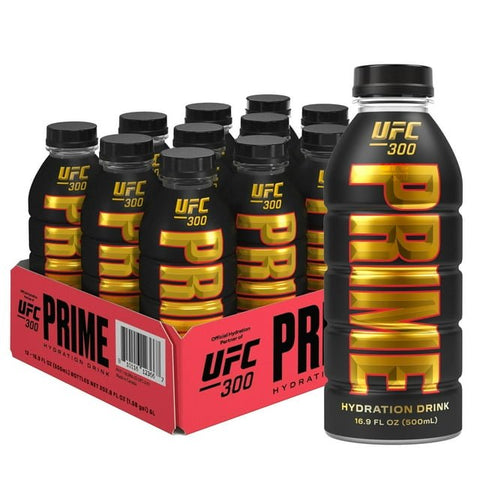 [12 Bottles] Prime Hydration UFC 300 Drink with Antioxidants + Electrolytes, 16.9 Fl Oz